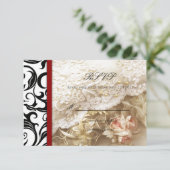 Burgundy Swirl Wedding RSVP (Staand voorkant)