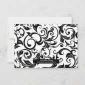 Burgundy Swirl Wedding RSVP (Achterkant)