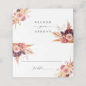Burgundy Terracotta Floral Wedding Persoonlijk (Buitenkant ongevouwen)