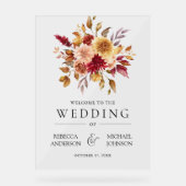 Burgundy Terracotta Floral Wedding Welcome (Recto)