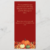 Burgundy Thankful Message Thanksgiving Dinner Menu (Dos)