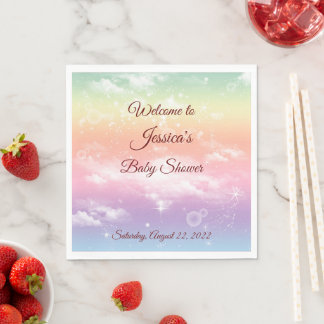 Burgundy Twinkle Twinkle Little Star-Baby shower Servet