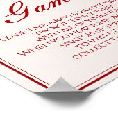 Burgundy Valentine Bridal Shower Ring Game Poster (Hoek)