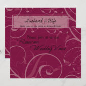 Burgundy Vow Renewal Ceremony Invitation Card (Devant / Derrière)