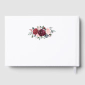Burgundy watercolor floral rustic boho wedding (Verso)