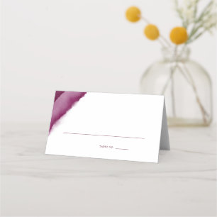 Burgundy Watercolor Mariage Place / Cartes d'escor