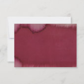 Burgundy Waterverf Paint Splash Wedding RSVP (Achterkant)