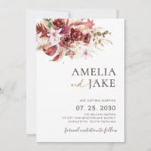 Burgundy We’re Getting Married Save the Date (Voorkant)