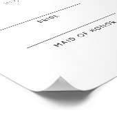 Burgundy Wedding Certificate of Marriage Poster (Hoek)