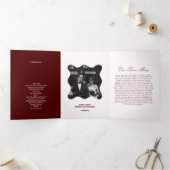 Burgundy Wedding  Drieluik Programma (Binnen)