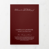 Burgundy Wedding  Drieluik Programma (Cover)