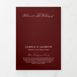 Burgundy Wedding  Drieluik Programma