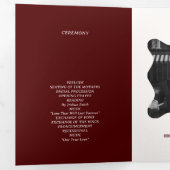 Burgundy Wedding  Drieluik Programma (Binnenzijde eerst)