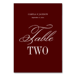 Burgundy Wedding  Kaart