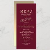 Burgundy Wedding Menu (Voorkant / Achterkant)
