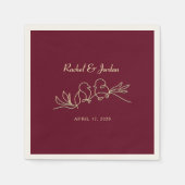 Burgundy Wedding Servet (Voorkant)