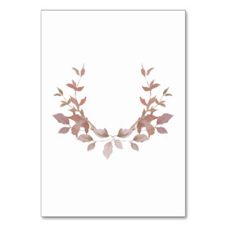 Burgundy Wedding Table Number Monogram Motif Kaart