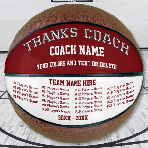 Burgundy White All Player's Basketball for Coach Basketbal