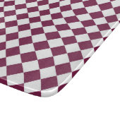 Burgundy White Checker Diamond Pattern Snijplank (Hoek)