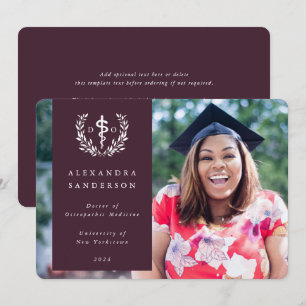 Burgundy+White Doctor in de osteopathische geneesk Aankondiging