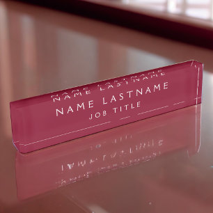 Burgundy White Modern Elegant Professional Classy Naambordje