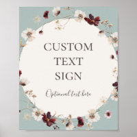 Burgundy Wildflower | Teal Kaarten & Geschenken Cu