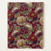 Burgundy William Morris Floral Elegant Monogram  (Dos)