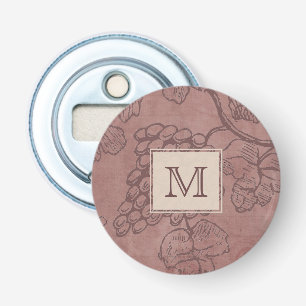 Burgundy Wine Button Flesopener