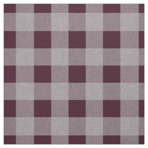Burgundy Wine en Gray   Grote controles Stof