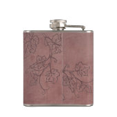 Burgundy Wine Grapevine Monogram Heupfles (Achterkant)