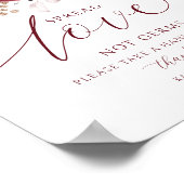 Burgundy Wine Weddenschap Spread Love Not Germs Si Poster (Hoek)