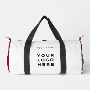 Burgundy Zakelijk Logo Naam Instagram Fitness Plunjezak
