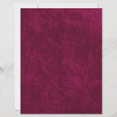 Burgundybes Velours Witte Trouwprogramma (Achterkant)