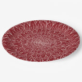Burgundyrode herhalingsbloem bloem botanisch papieren bordje (Gekanteld)