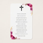 Burguny Blossom Photo Memorial Prayer Cards (Dos)