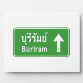 Buriram Ahead ⚠ Thai Highway Traffic Sign ⚠ Fotoplaat (Voorkant)