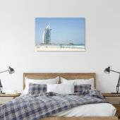 Burj Al Arab from Sunset Beach, Dubai Canvas Afdruk (Insitu (Slaapkamer))