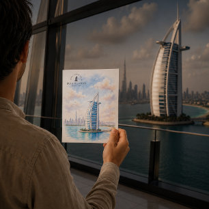 Burj Al Arab, Iconisch luxe hotel,  Dubai Reis Briefkaart