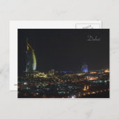 Burj Al Arab la nuit, Dubaï - Carte postale (Devant / Derrière)
