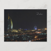 Burj Al Arab la nuit, Dubaï - Carte postale