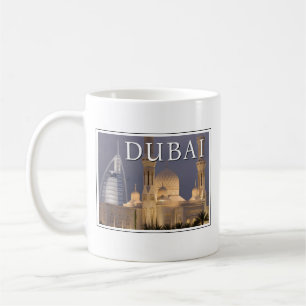 Burj al Arab Moskee in de avond Dubai Koffiemok