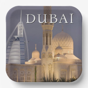 Burj al Arab Moskee in de avond Dubai Papieren Bordje