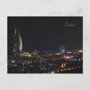 Burj Al Arab 's nachts, Dubai - Briefkaart
