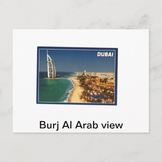 Burj Al Arab uitzicht Briefkaart (Voorkant)