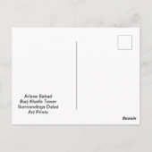 Burj Khaifa Tower Omgeving Dubai Briefkaart (Achterkant)