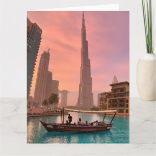 Burj Khalifa Boat Lake Cityscape Kaart