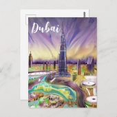 Burj Khalifa, Briefkaart van Dubai (Voorkant / Achterkant)