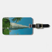 Burj Khalifa-, Dubai- en palmbomen Bagagelabel (Voorkant horizontaal)