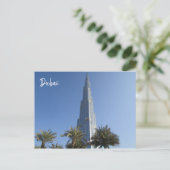 burj khalifa palmbomen briefkaart (Staand voorkant)