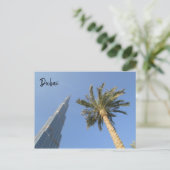 burj khalifa palmboom briefkaart (Staand voorkant)